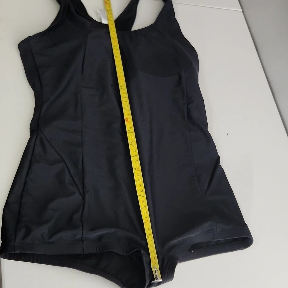Zeraca Womens Swimsuit Shorts Size L One Piece Black Size 12 TO 14